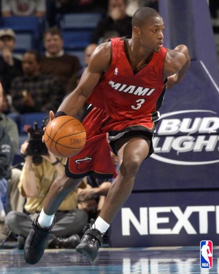 dwayne wade le meneur de miami en action
